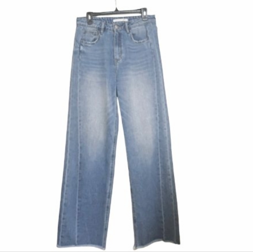Altar'd State High Rise Seamed Wide Leg Raw Hem 29 Casual Streetwear Streetwear